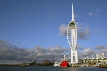 England, Hampshire, Portsmouth, Gunwharf Quay, Spinnaker Tower viewing platform.